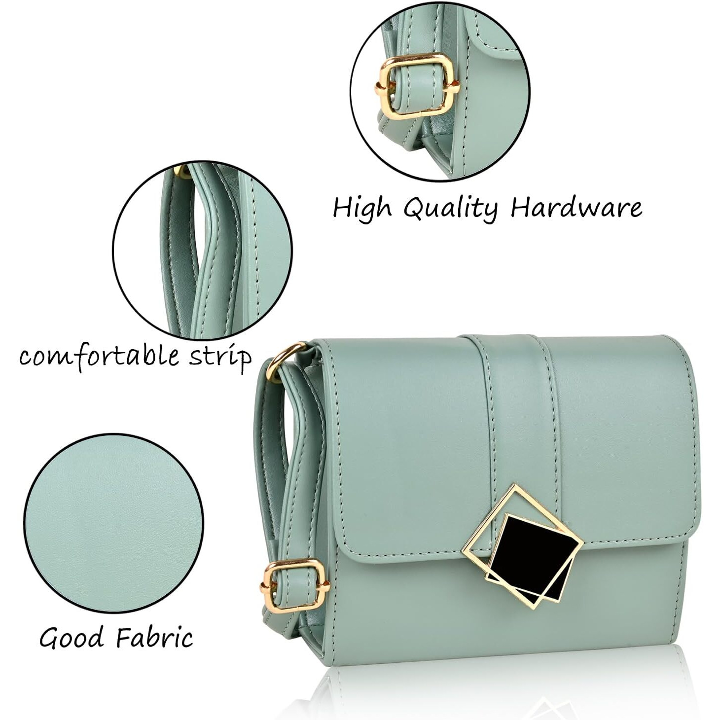 ADISA Women's Girls Party Sling Bag Crossbody (SL5099-GRN_Green)