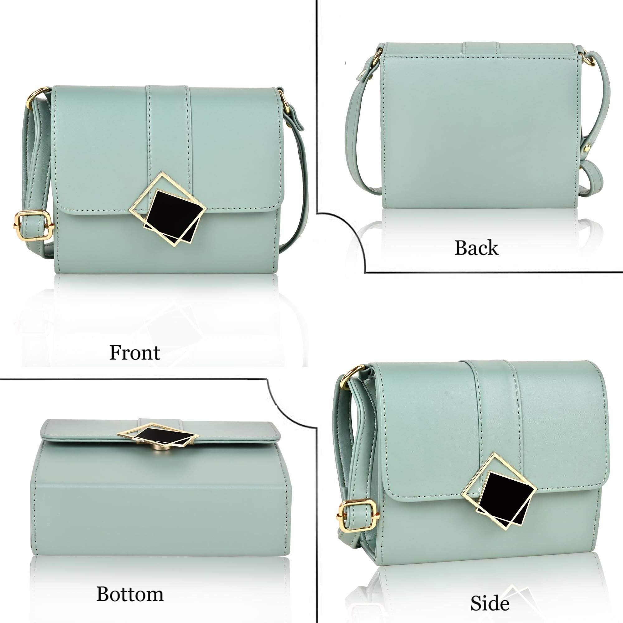 ADISA Women's Girls Party Sling Bag Crossbody (SL5099-GRN_Green)