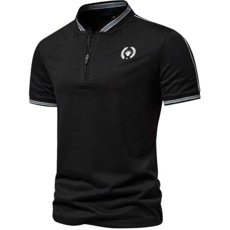 Lymio Men T-Shirt || T-Shirt for Men || Polo T Shirt || T-Shirt (polo-30-33) (XL, Black)