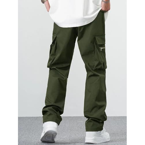 Lymio Men Cargo || Men Cargo Pants || Men Cargo Pants Cotton || Cargos for Men (Cargo-05-08) (S, Olive Green)