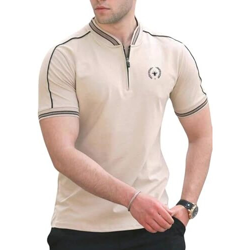 Lymio Men T-Shirt || T-Shirt for Men || Polo T Shirt || T-Shirt (polo-30-33) (2XL, Chiku)