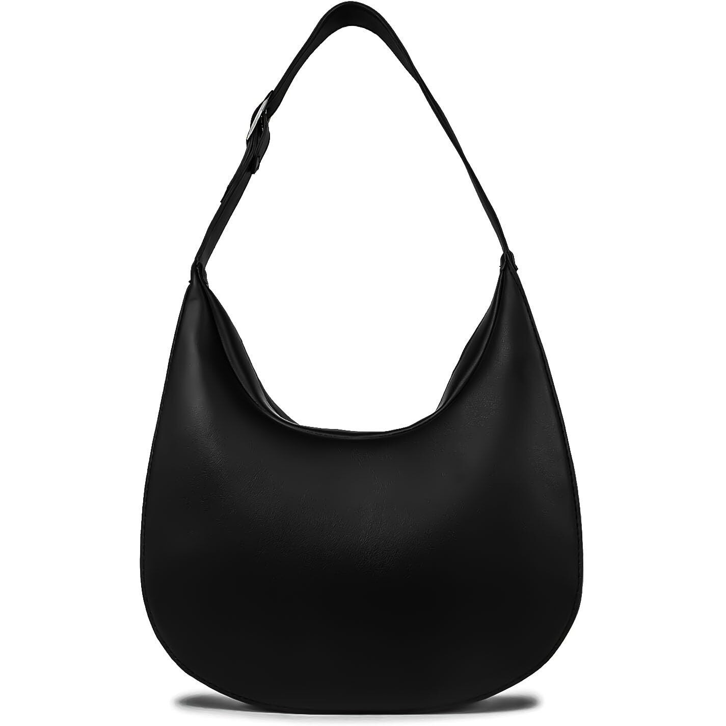 LEGAL BRIBE Women's Half Moon Shoulder Bag (Black)