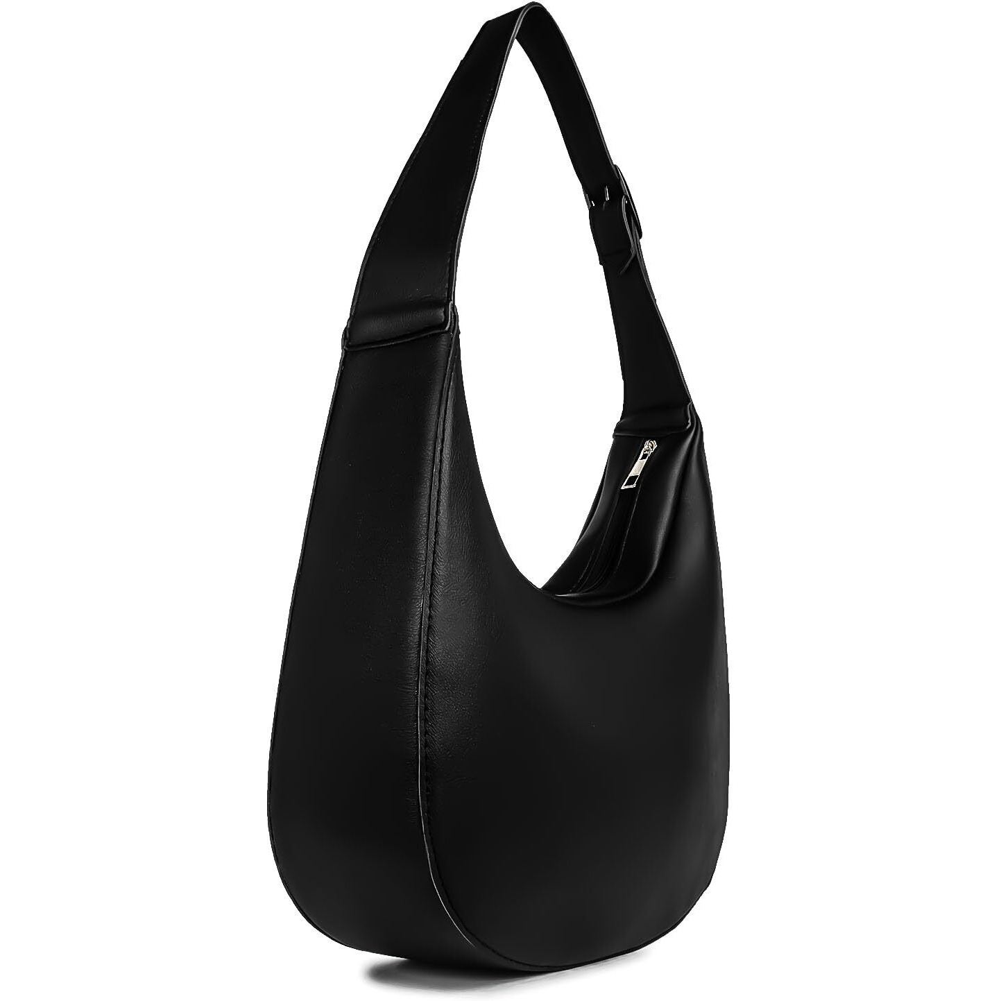 LEGAL BRIBE Women's Half Moon Shoulder Bag (Black)