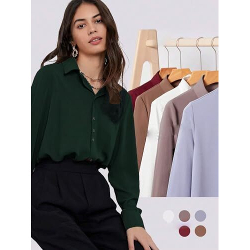 GRECIILOOKS Solid Regular Fit Long Tops Oversized Shirt for Women (GL-W1894_Green M)