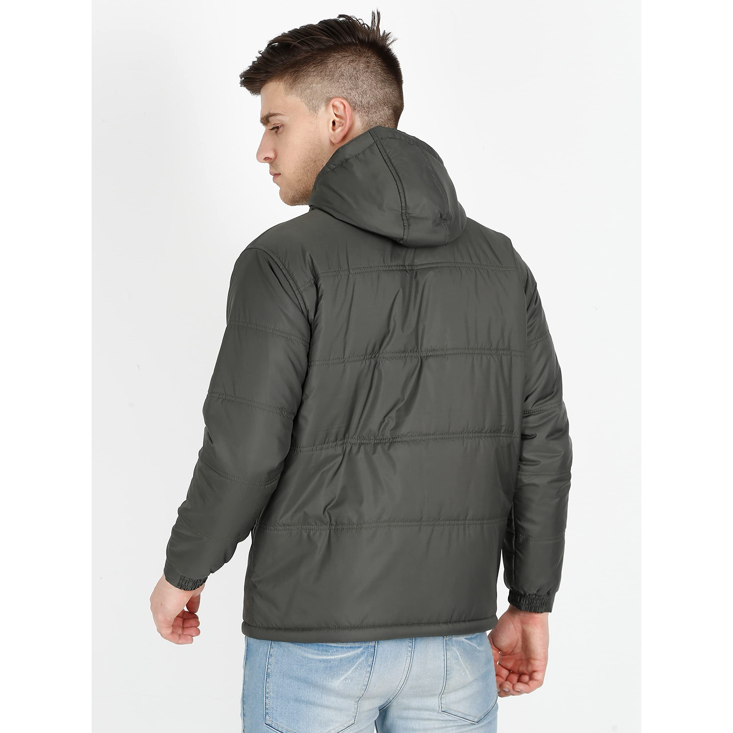 OJASS Full Sleeve Solid Men's Olive Green Jacket(OCSBJF-OL-XL)