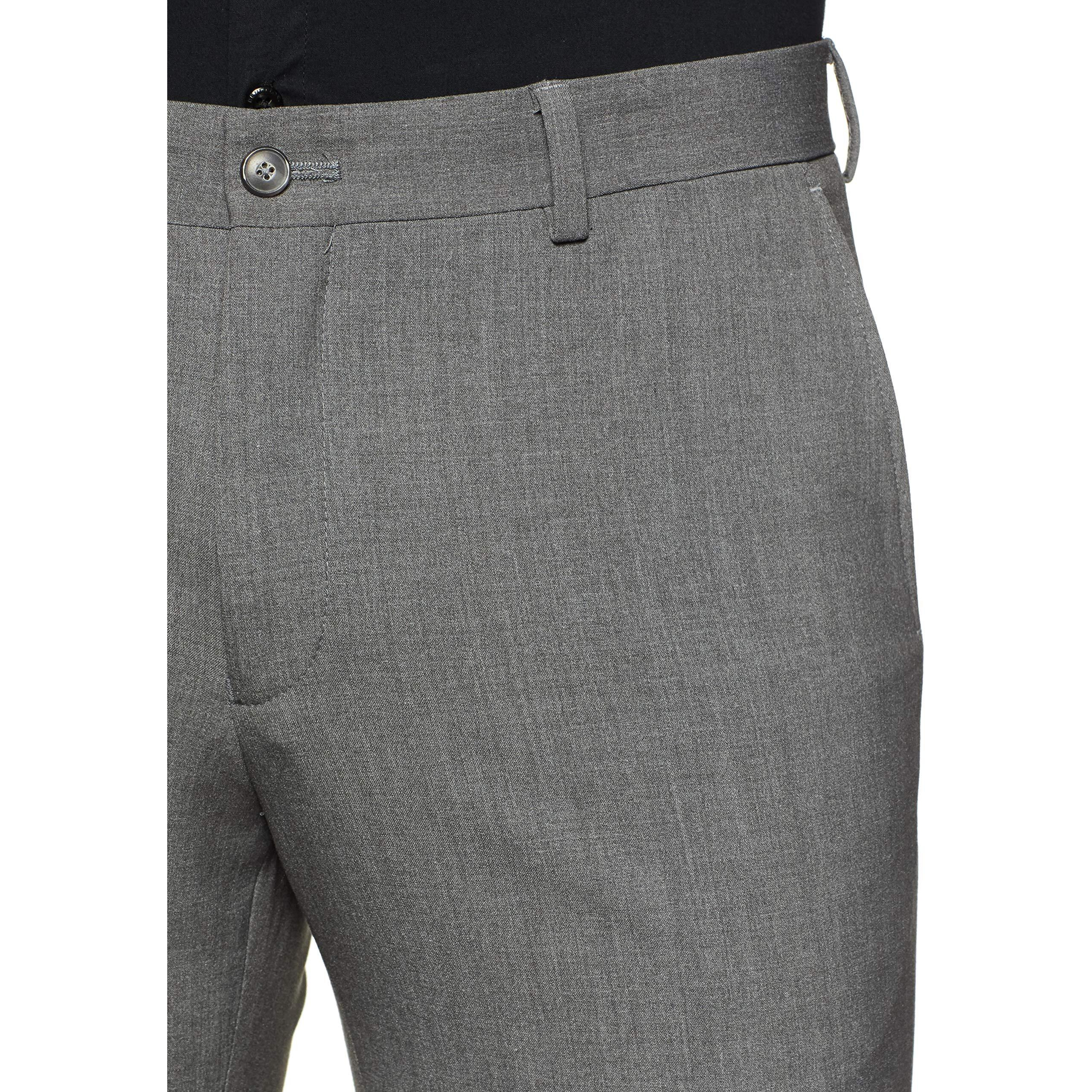 Amazon Brand - Symbol Men's Stretchable Formal Pants | Trousers (Slim Fit) (Grey 2_38)