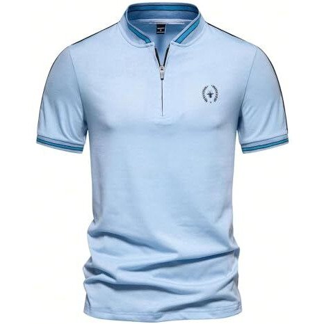 Lymio Men T-Shirt || T-Shirt for Men || Polo T Shirt || T-Shirt (polo-30-33) (L, Sky Blue)