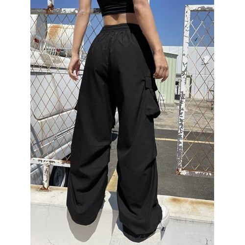 GRECIILOOKS Women's Regular Fit Cargo Pant (GL-W-TP-1086_Black