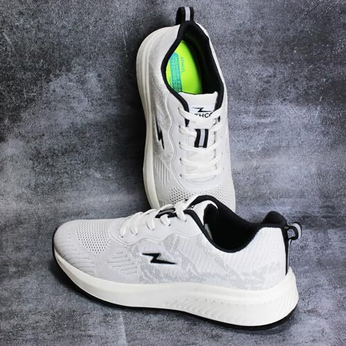 ATHCO Men's Houston White Running Shoes_10 UK (ATHST-2)
