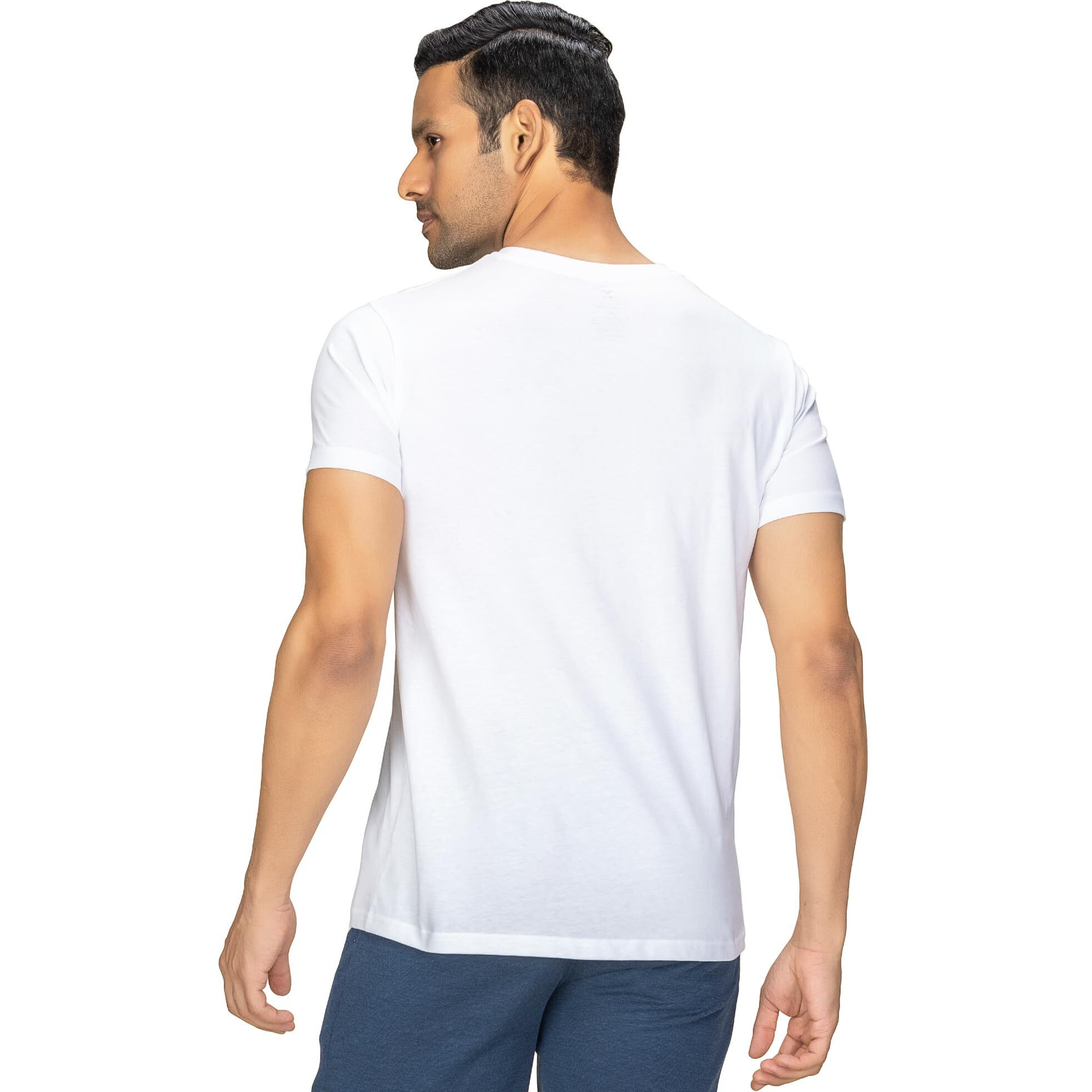 XYXX Men's Solid Regular Fit T-Shirt (XY_CR15_Tshirt_1_White