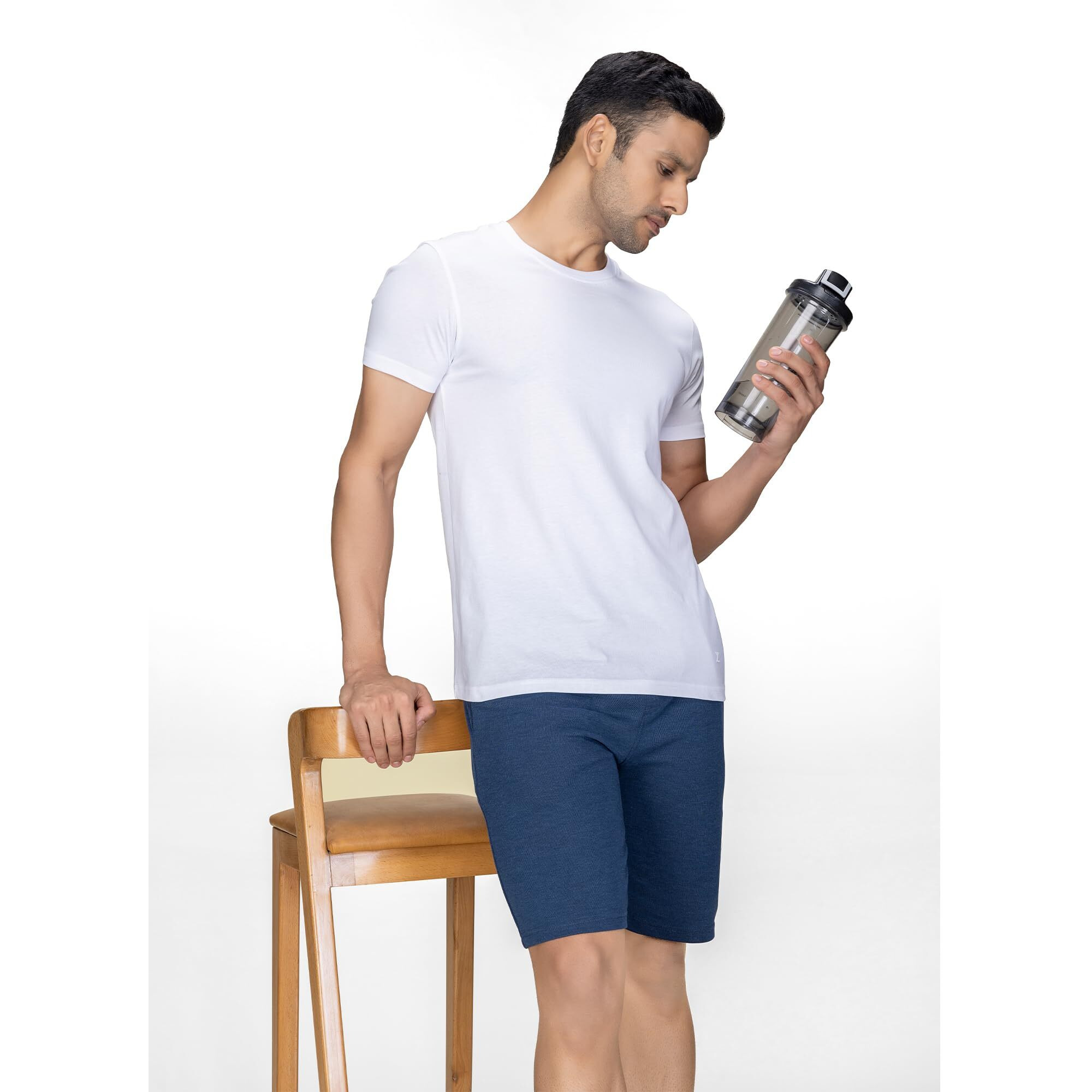 XYXX Men's Solid Regular Fit T-Shirt (XY_CR15_Tshirt_1_White