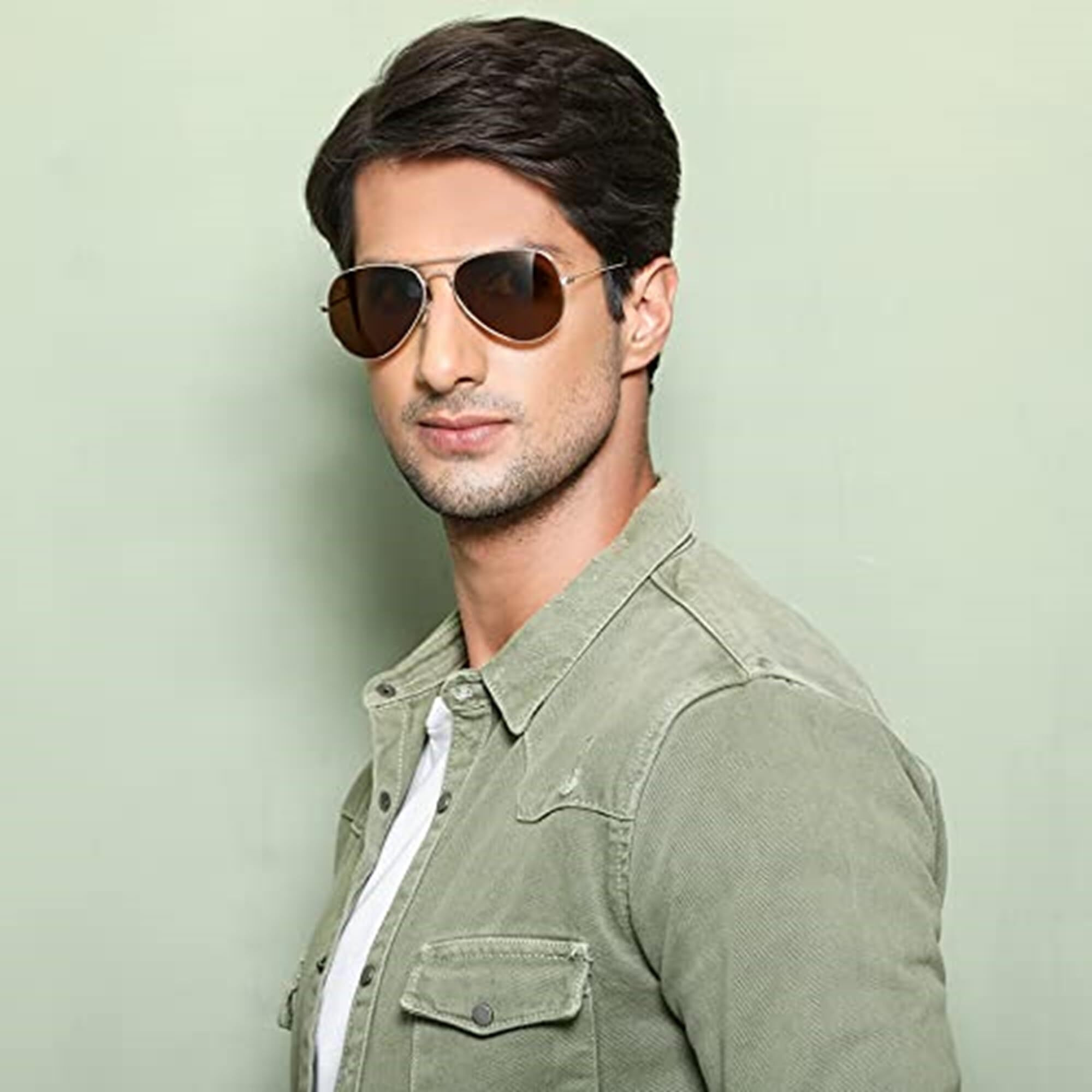 Vincent Chase By Lenskart | Full Rim Aviator Branded Latest and Stylish Sunglasses | Polarized and 100% UV Protected | Men & Women | Medium | VC 5158/P