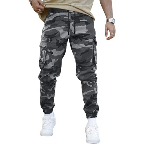 Lymio Men Cargo || Men Cargo Pants || Men Cargo Pants Cotton || Cargos for Men (Army) (2XL, Grey)
