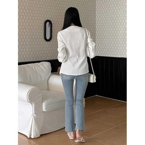 Leriya Fashion Women's Solid Regular Fit Top (Lf-W2052_White S)