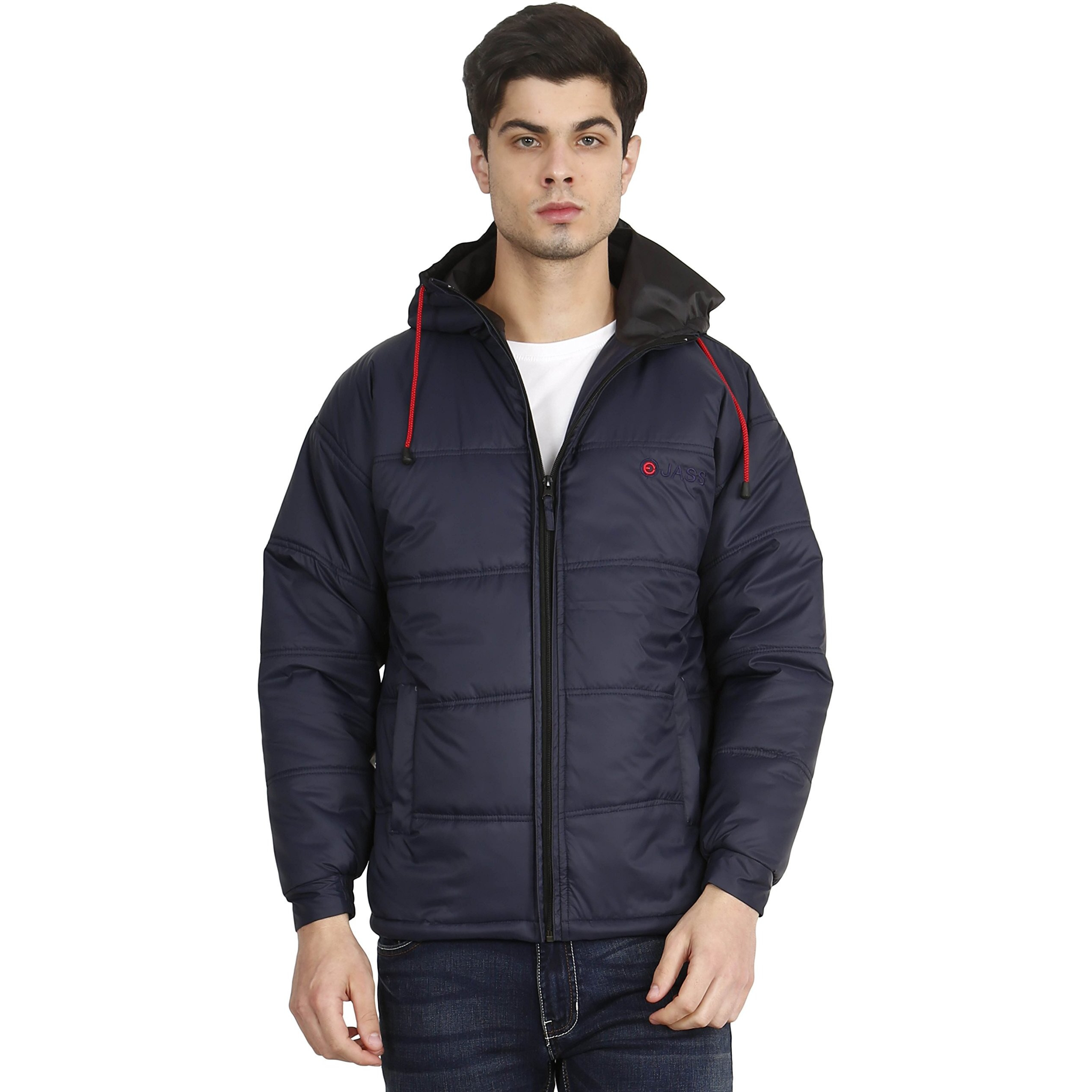 OJASS Men's Regular Polyester Jacket Navy-Blue Large(OCSBJF-NB-L)