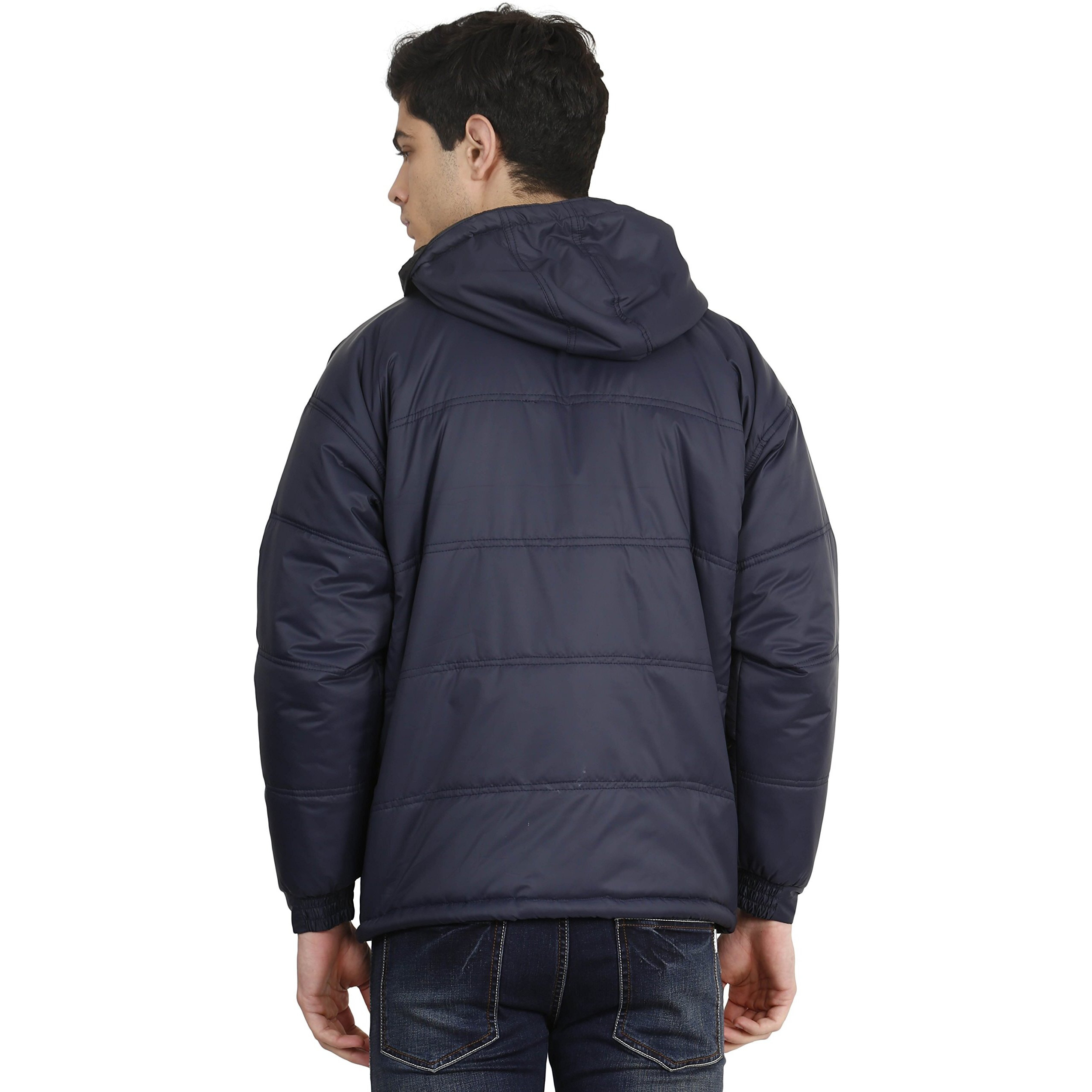 OJASS Men's Regular Polyester Jacket Navy-Blue Large(OCSBJF-NB-L)