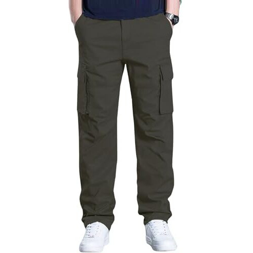 Leriya Fashion Loose Baggy Cargo Pant Trouser for Men (LF-TP-1064_Green_L)
