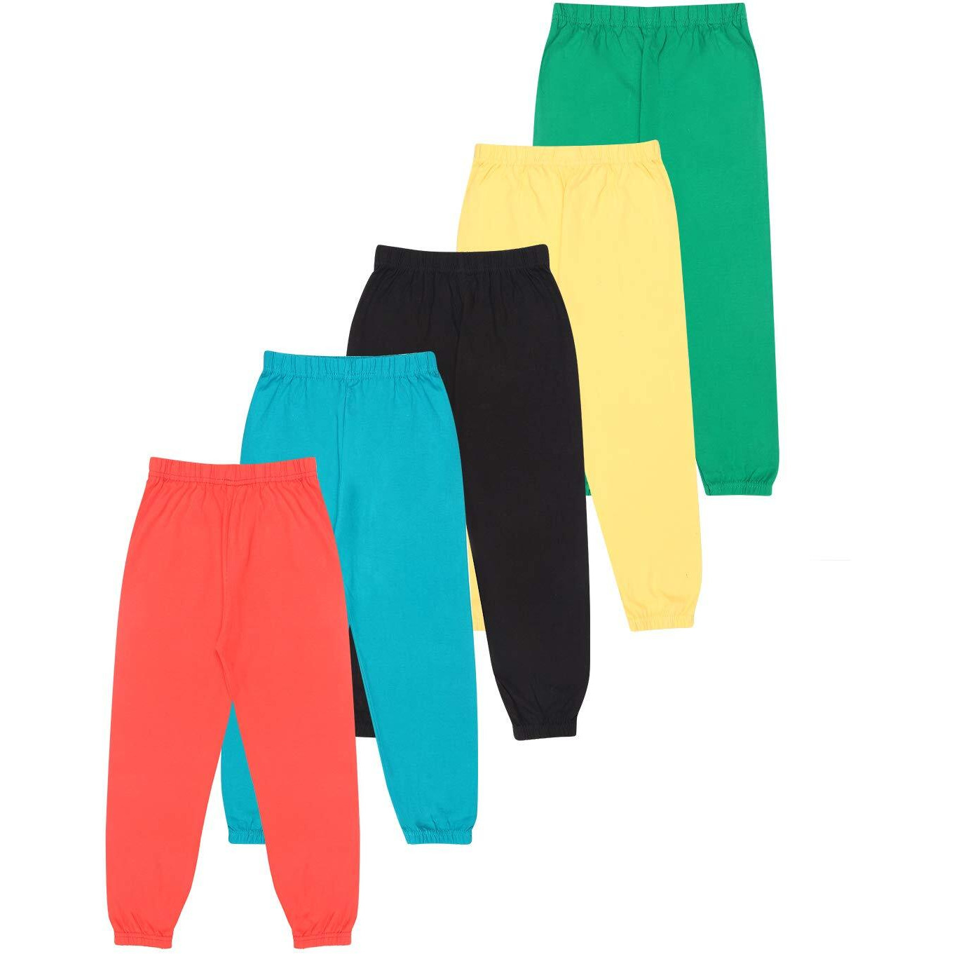 KYDA KIDS Boys Loose Fit Trackpants (Pack of 5) (6-7 Years, Multicolour)