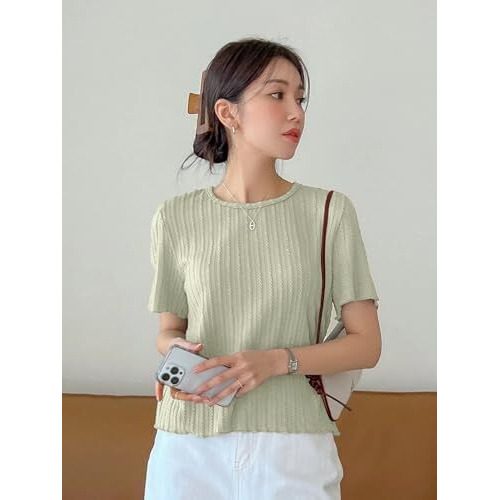 GRECIILOOKS Solid Regular Fit Jeans Korean One Piece Dress Western Tops for Women Stylish (GL-W2083_Green L)