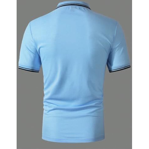 Men T-Shirt || T-Shirt for Men || Plain T Shirt || T-Shirt (Polo-18-21) (L, Sky Blue)