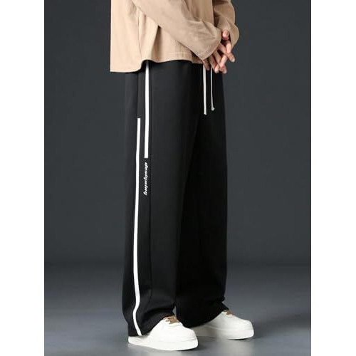 Lymio Track Pant for Men || Track Pants || Plain Track Pant (TP-39-Black-M)