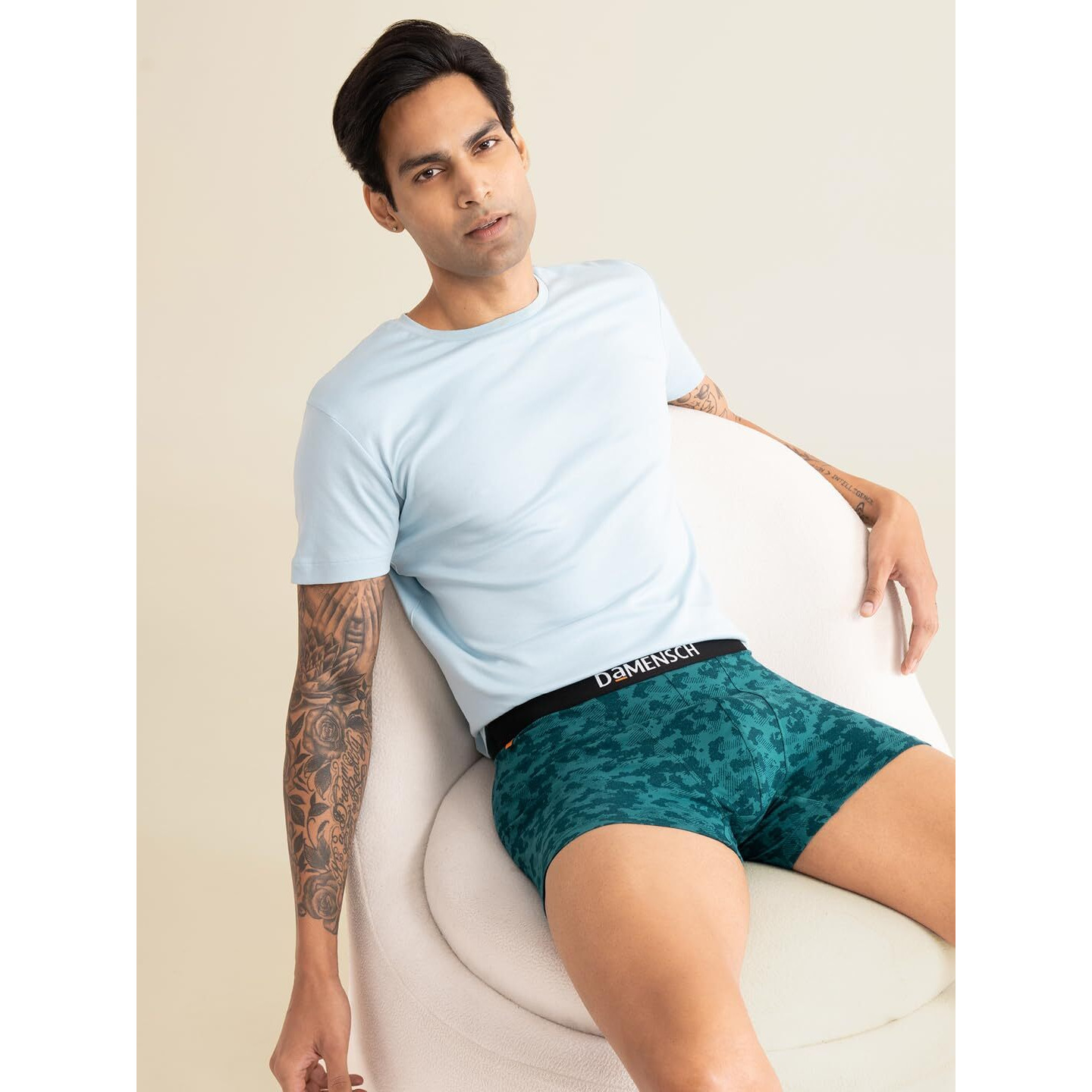 DAMENSCH Men's Regular Fit Cotton Trunks Pack of 2| Combed Cotton, Stretchy Fabric, Anti-Bacterial and Microfibre Waistband