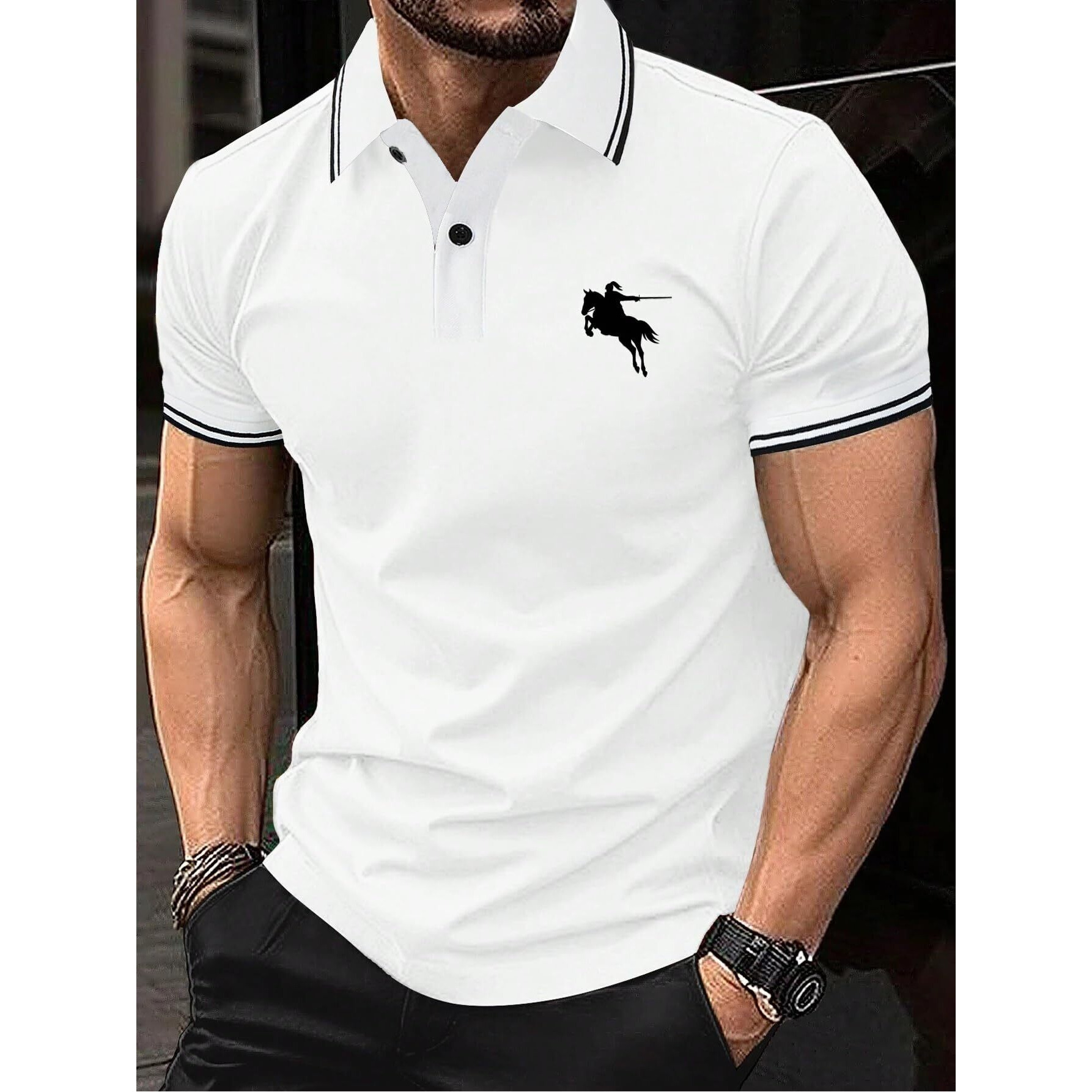 Lymio Men T-Shirt || T-Shirt for Men || Plain T Shirt || T-Shirt (Polo-18-21) (M, White)