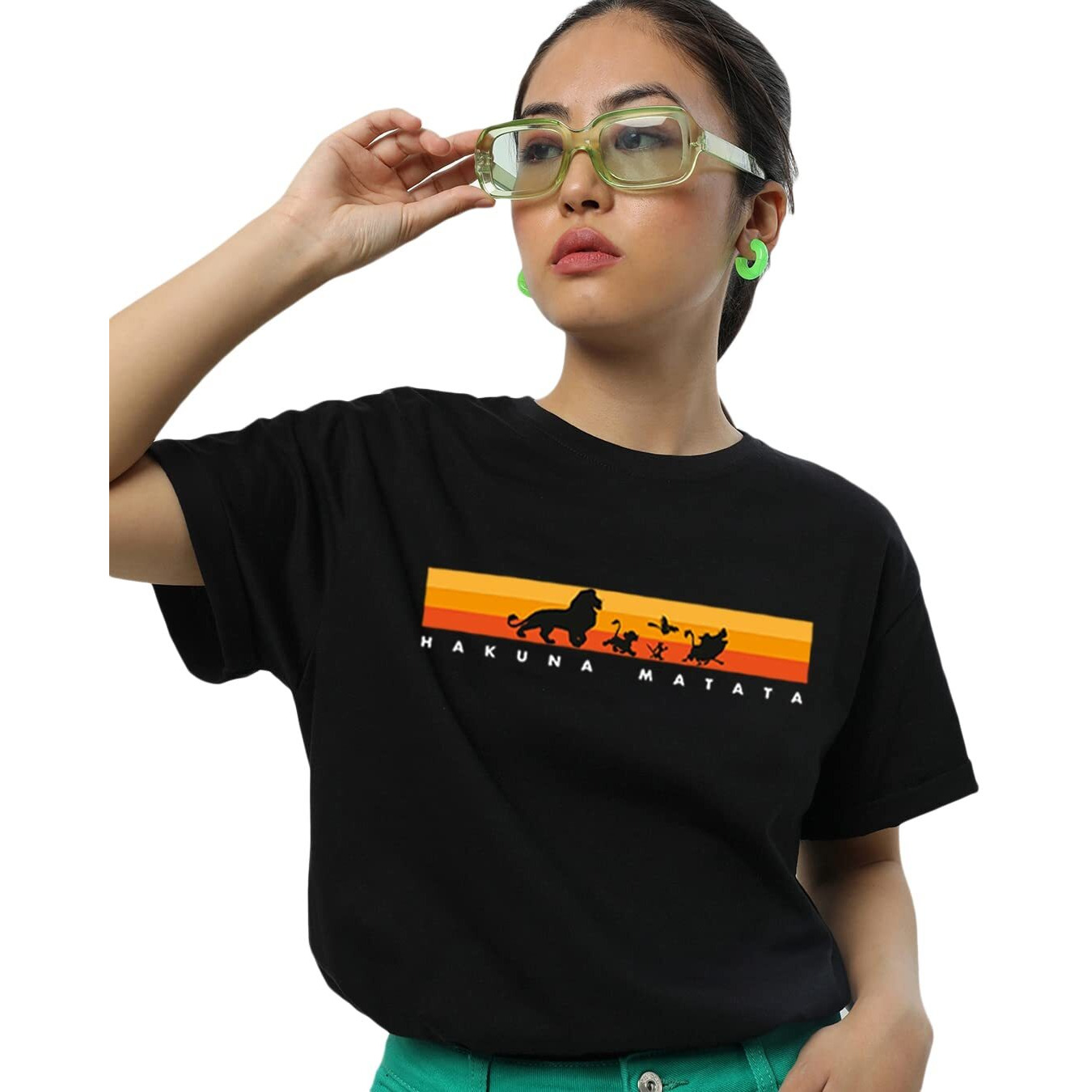 Bewakoof Official Disney Merchandise Women's Graphic Print Boyfriend Fit Half Sleeve Round Neck Cotton T-Shirt