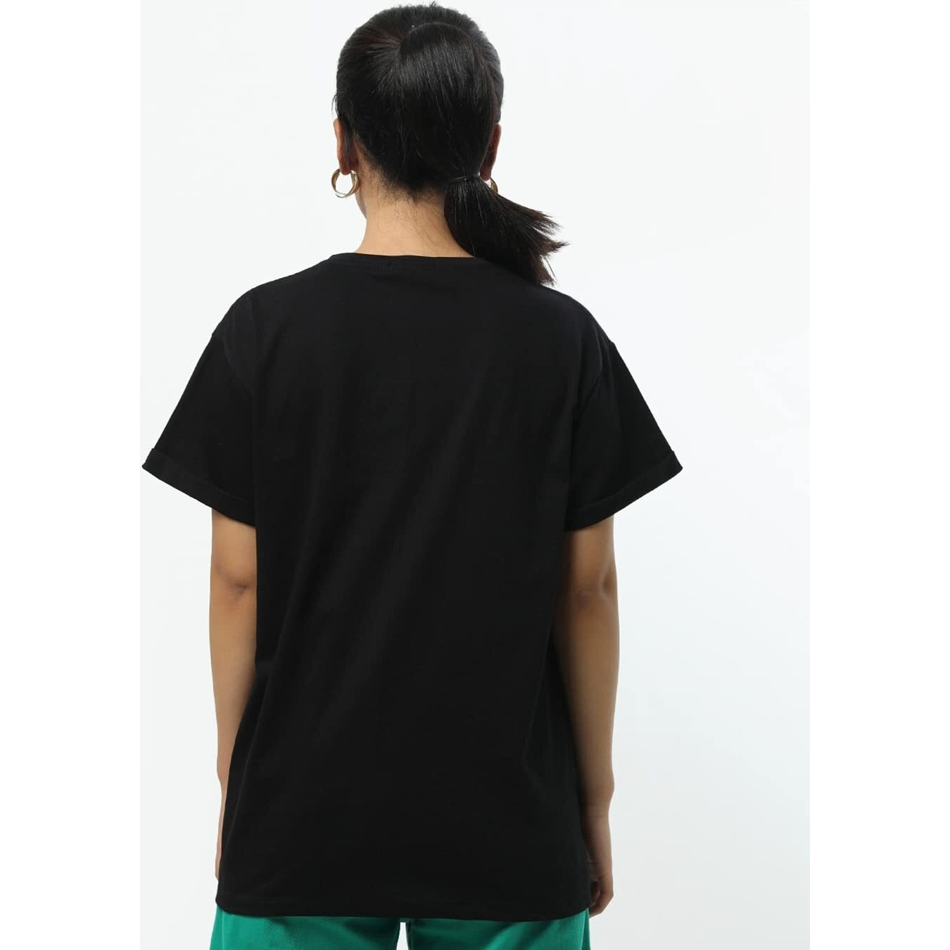 Bewakoof Official Disney Merchandise Women's Graphic Print Boyfriend Fit Half Sleeve Round Neck Cotton T-Shirt