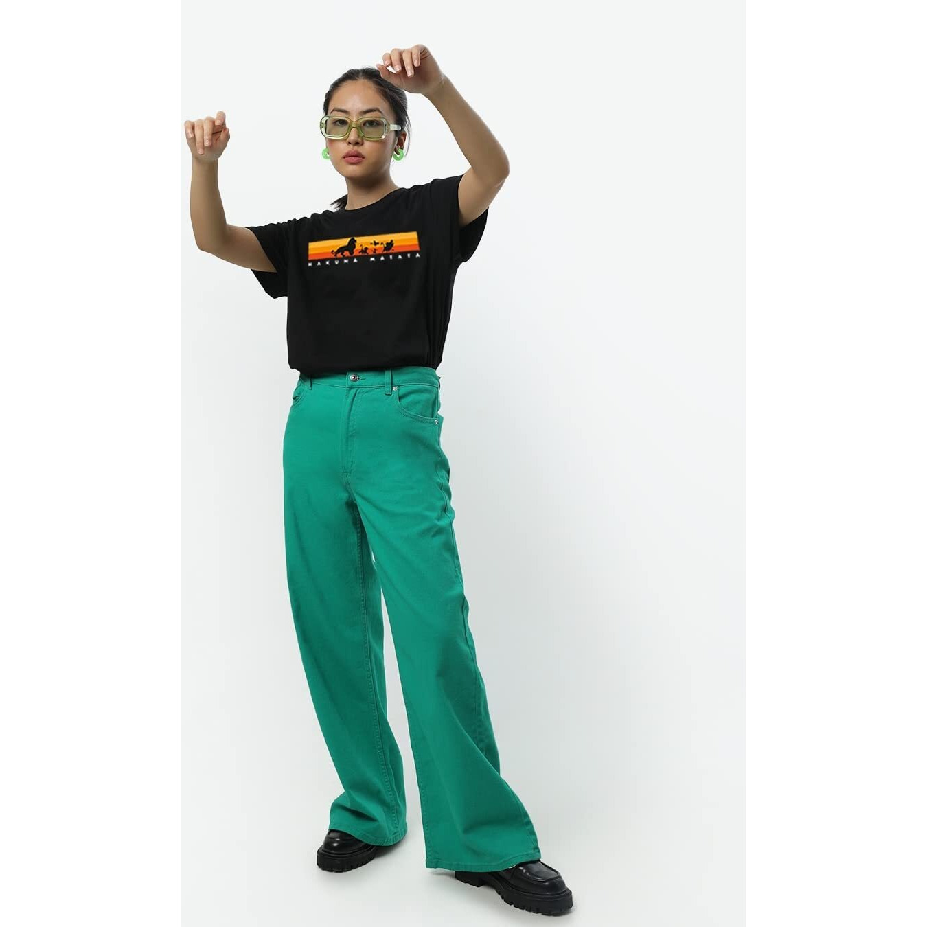 Bewakoof Official Disney Merchandise Women's Graphic Print Boyfriend Fit Half Sleeve Round Neck Cotton T-Shirt