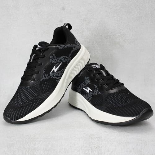 ATHCO Men's Houston Black Running Shoes_08 UK (ATHST-2)