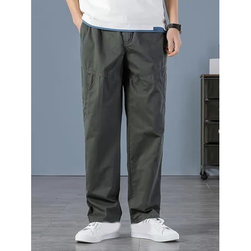 Lymio Men Cargo || Men Cargo Pants || Men Cargo Pants Cotton || Cargos for Men (Cargo-62-65) (in, Alpha, L, Green)