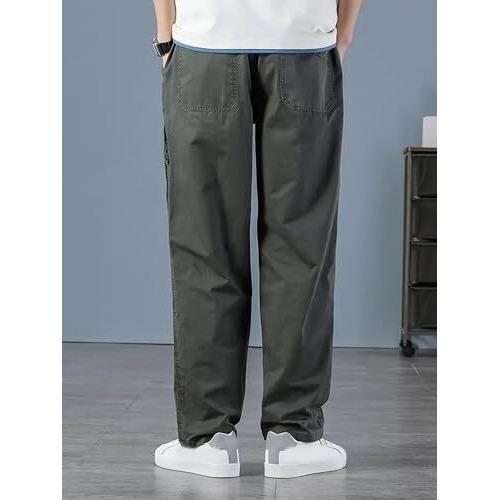 Lymio Men Cargo || Men Cargo Pants || Men Cargo Pants Cotton || Cargos for Men (Cargo-62-65) (in, Alpha, L, Green)