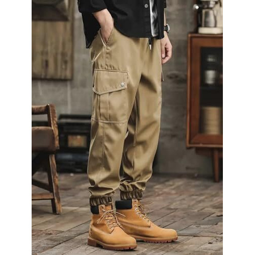 Lymio Men Cargo || Men Cargo Pants || Men Cargo Pants Cotton || Cargos for Men (Cargo-71-Khakhi-S)