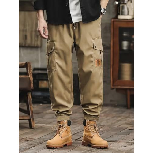 Lymio Men Cargo || Men Cargo Pants || Men Cargo Pants Cotton || Cargos for Men (Cargo-71-Khakhi-S)
