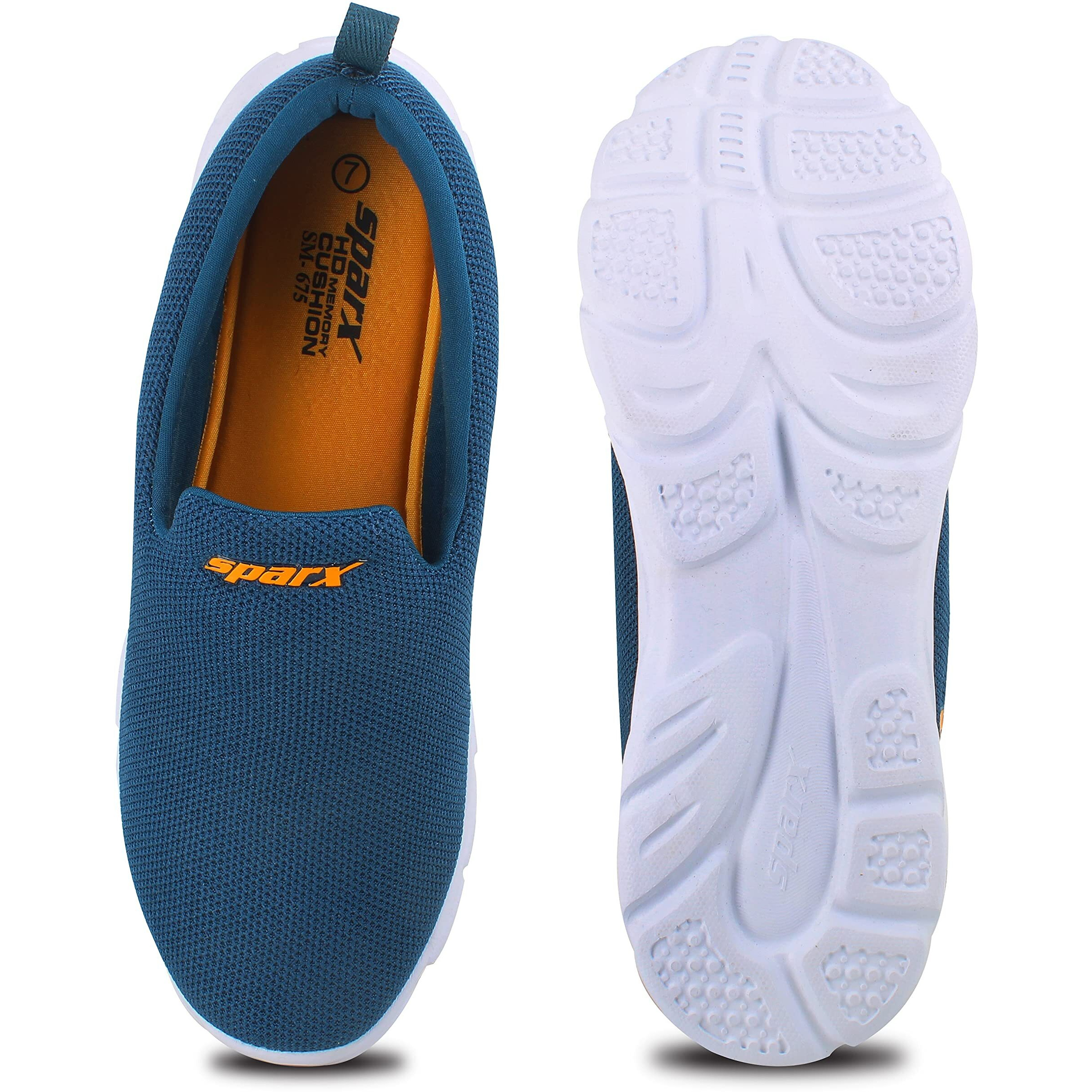 SPARX Mens SM 675 | Enhanced Durability & Soft Cushion | Blue Running Shoe - 8 UK (SM 675)