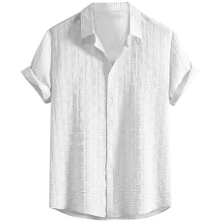 Leriya Fashion Men's Solid Regular Fit Shirt (LF-MS-6246_White