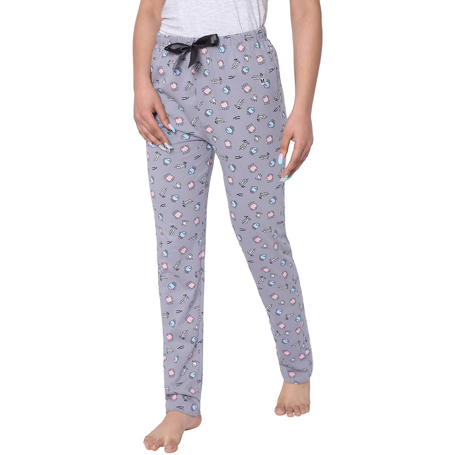 Real Basics Women s Cotton Printed Pyjama pack of 2(RB-W-PJ-XXL-P2-S4(Coffee+Sberry)_Multicolor_XXL)