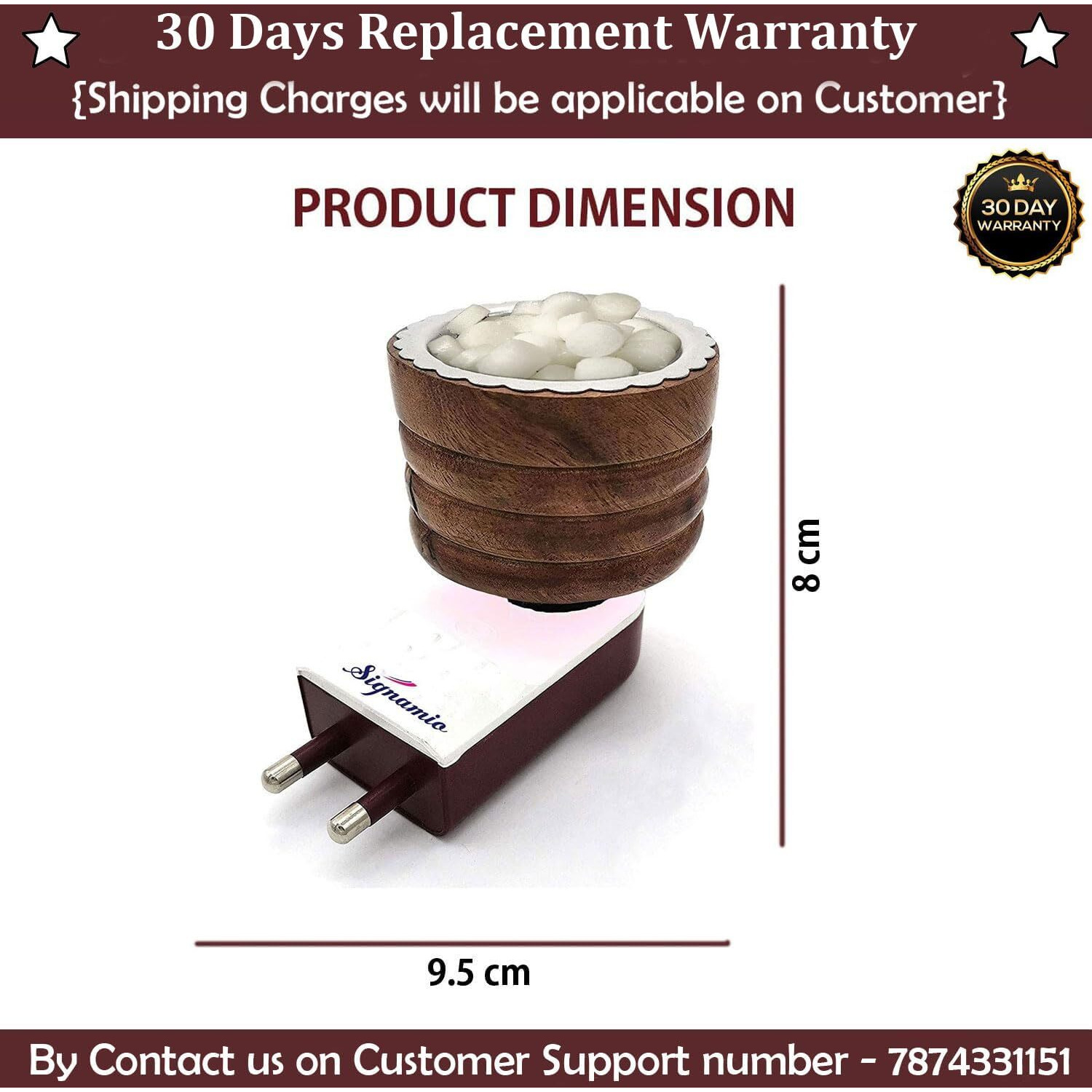 SIGNAMIO Kapoor Kapur Dani Camphor Karpuram Bakhoor Oud Aroma Oil Diffuser Incense Dhoop Burner Electrical Stand Machine for Home Fragrance Room Freshener -DN-2