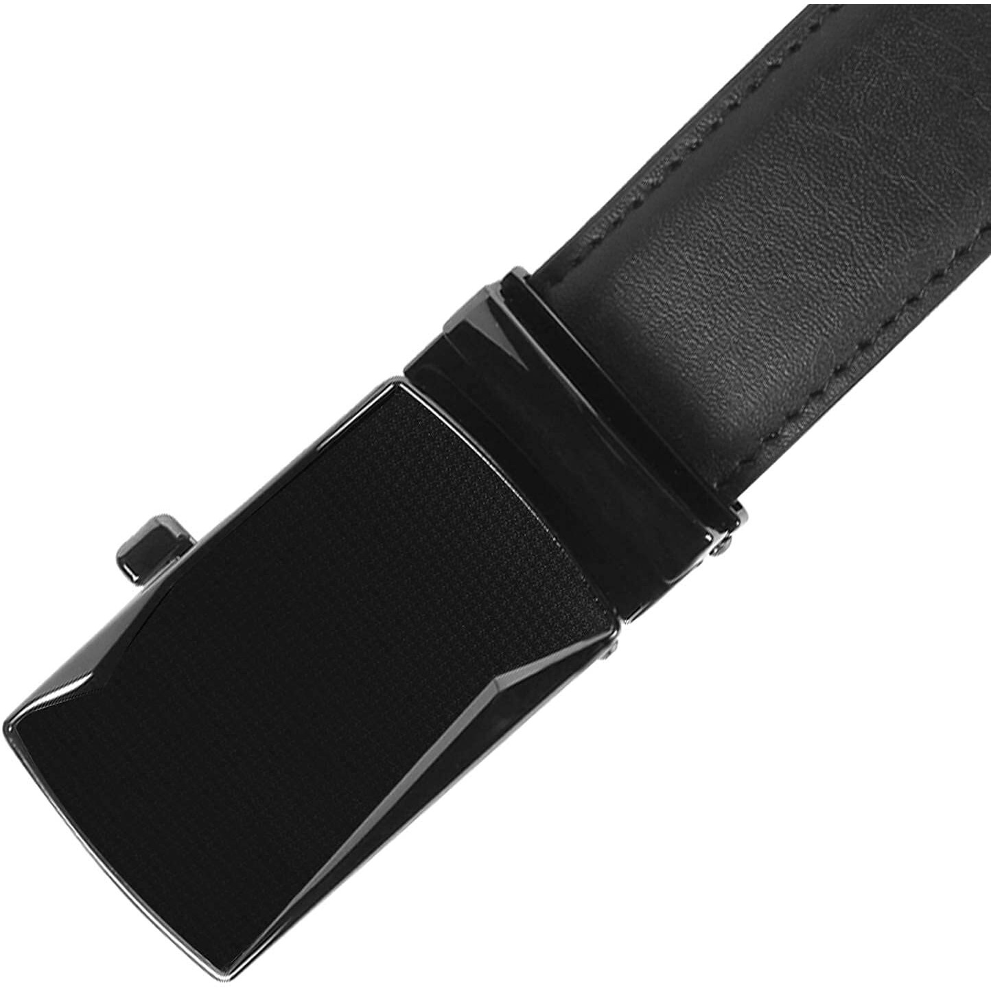 Labnoft Mens Pu Leather Auto Lock Belt (Black)