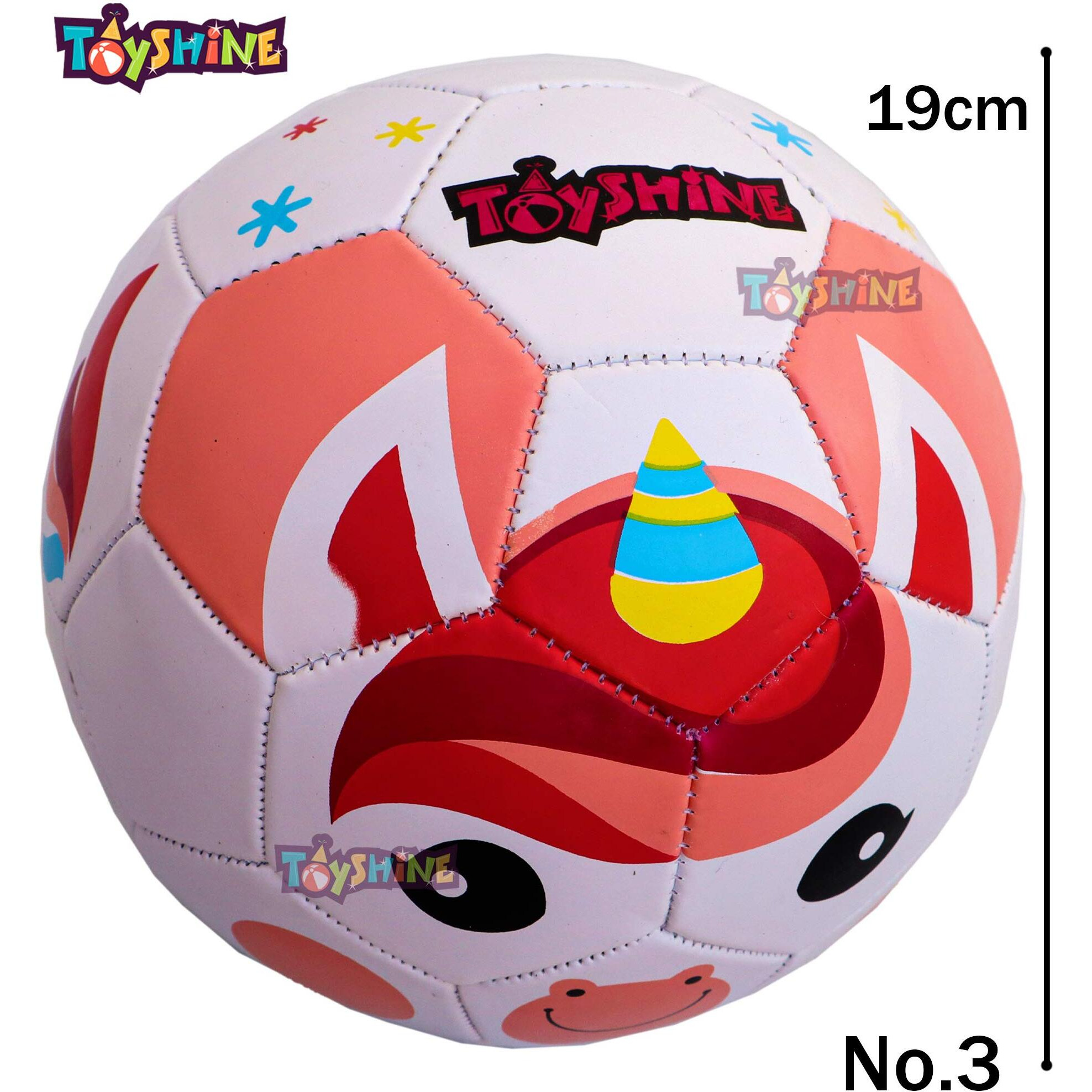 Toyshine Edu-Sports Kids Football Soccer Educational Toy Ball, Size 3, 4-8 Years Kids Toy Gift Sports - Unicorn, White - Faux Leather
