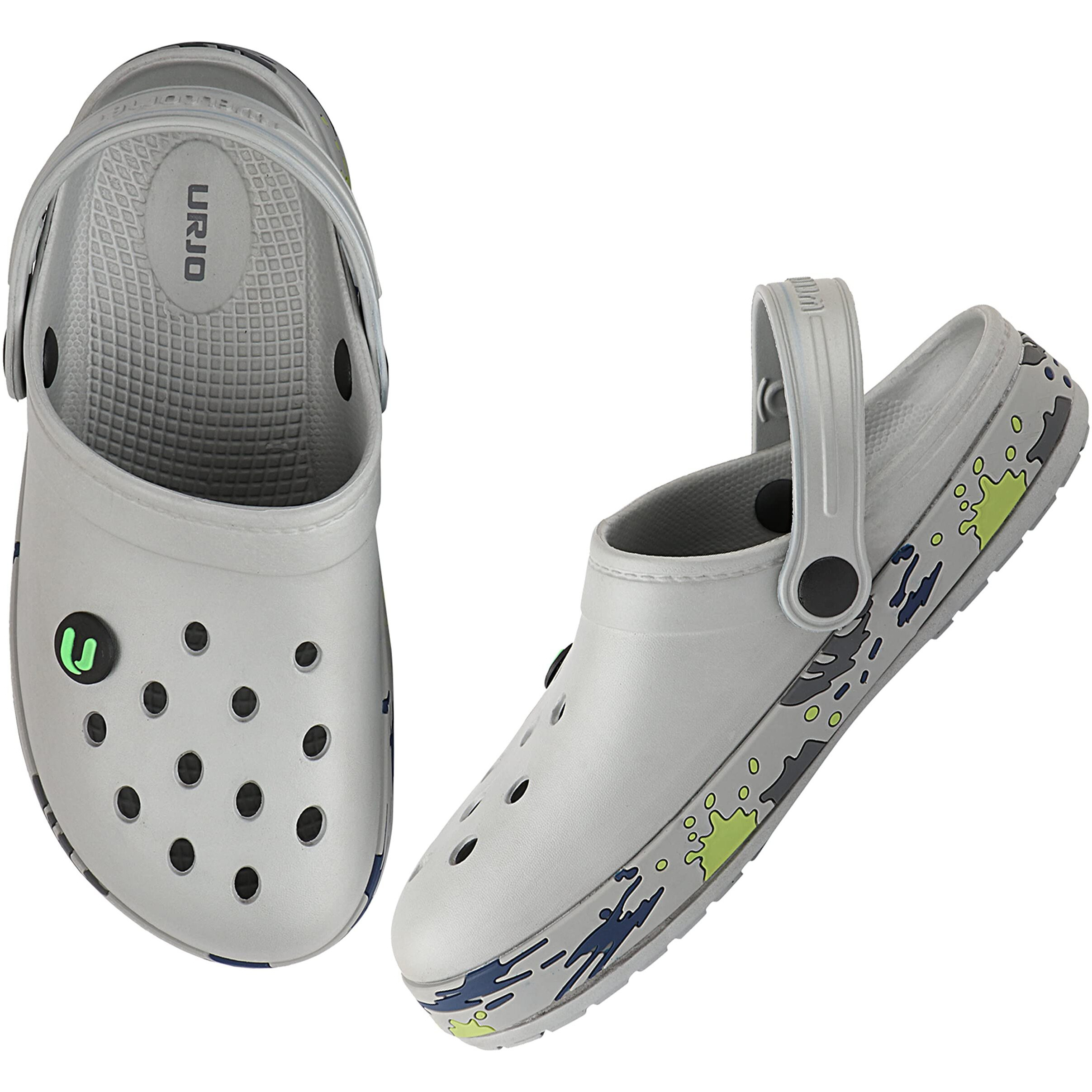 URJO by Neoz Unisex Casual Clogs/Sandals for Kids with Soft Sole | Waterproof & Lightweight | Comfortable & Durable | Stylish Adustable Back Strap Indoor & Outdoor Sandals/Clogs for Boys & Girls