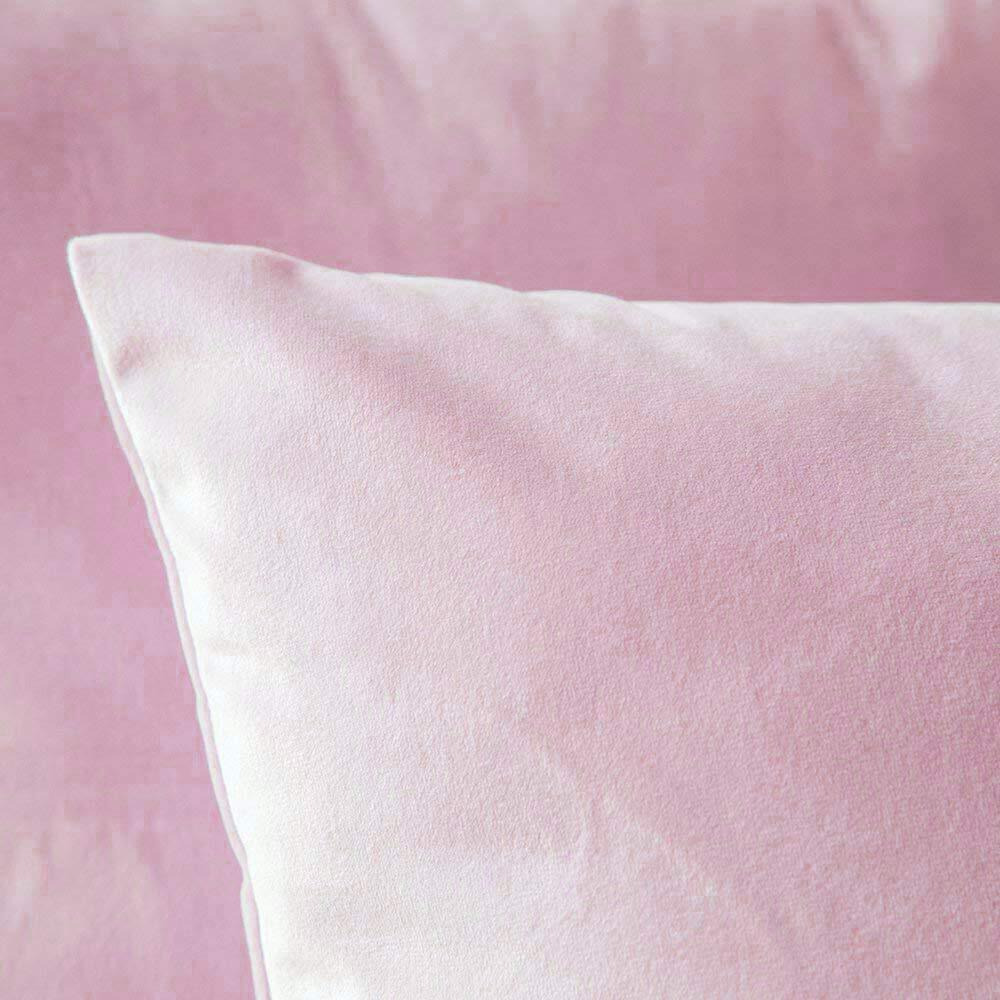 Khooti Velvet Cushion Cover, 10x10 Inch (Baby Pink)(Pack of 3)
