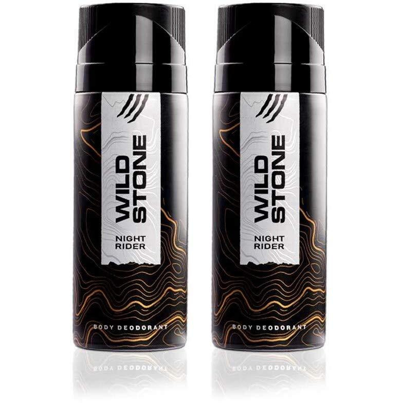 Wild Stone Night Rider Deodorants for Men, Body Spray Combo Pack of 2 (165ml each)