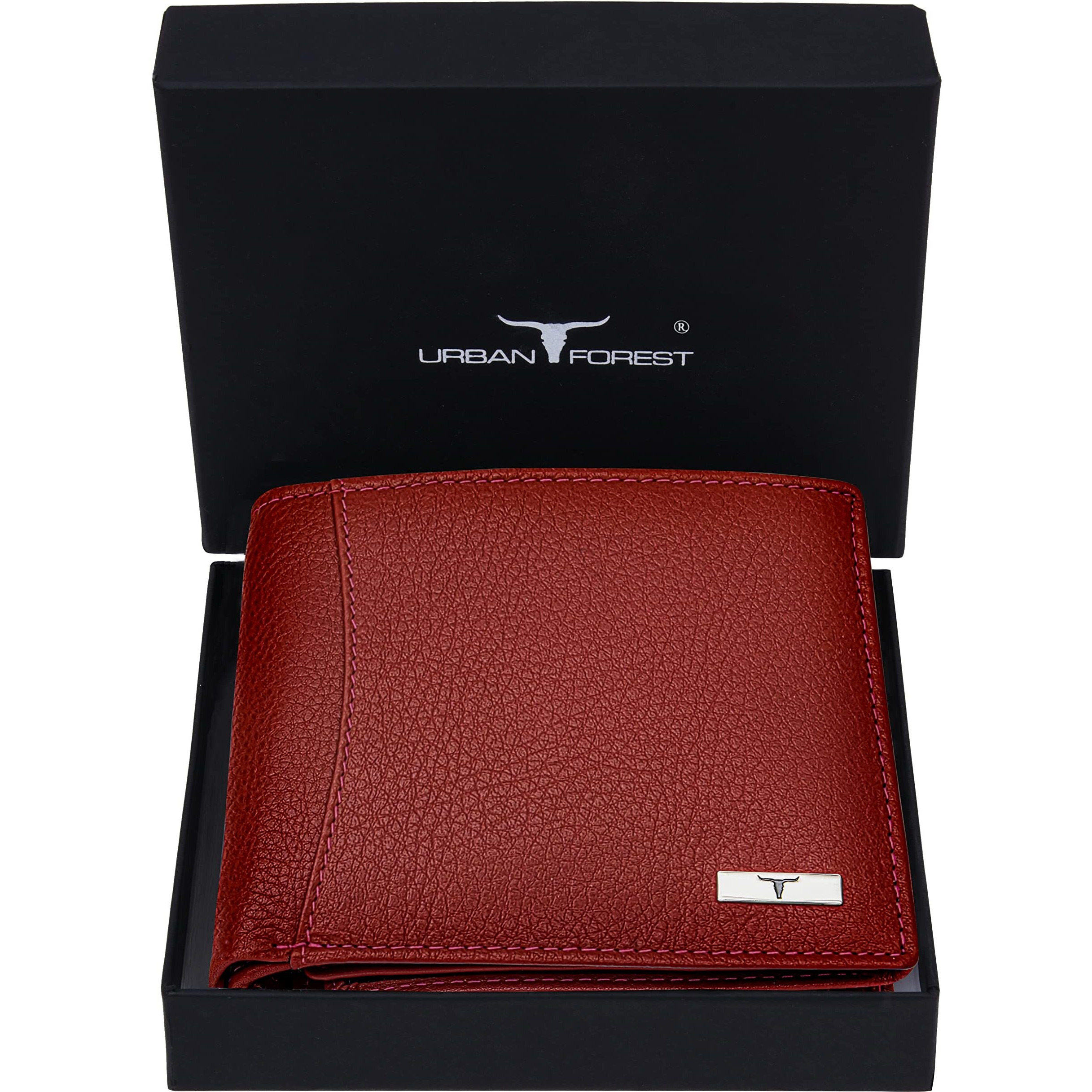 URBAN FOREST Oliver Red Leather Wallet for Men