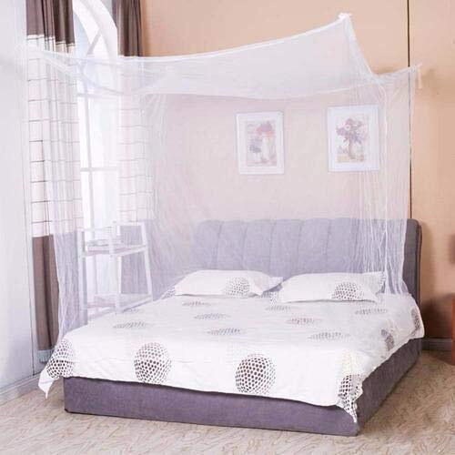 IBLAY 8x8 FT White Mosquito NET for Double Bed Maharani Quality Material - Mosquito Net Machardani King Size Bed