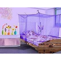 IBLAY 8x8 FT Blue Mosquito NET for Double Bed Maharani Quality Material - Mosquito Net Machardani King Size Bed