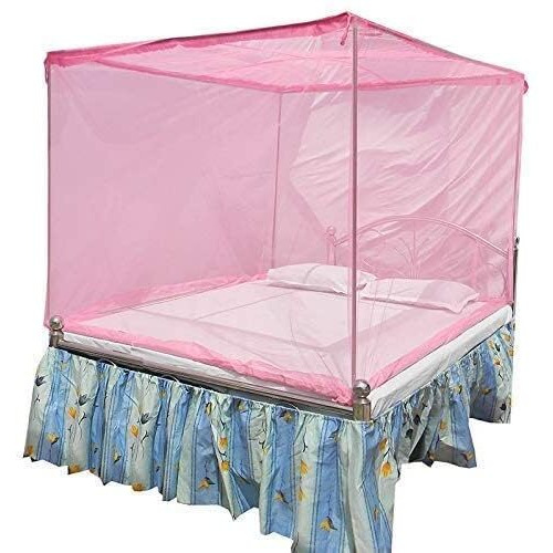 IBLAY 8x8 FT Pink Mosquito NET for Double Bed Maharani Quality Material - Mosquito Net Machardani King Size Bed