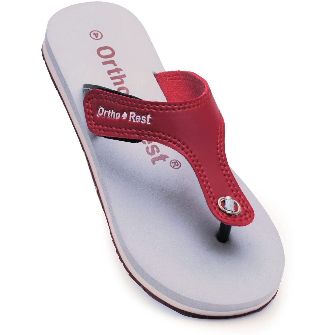 Ortho + Rest Extra Soft Doctor Flip Flop Footwear Orthopedic Slippers For Women & Girls Daily Use, Maroon - 9 UK