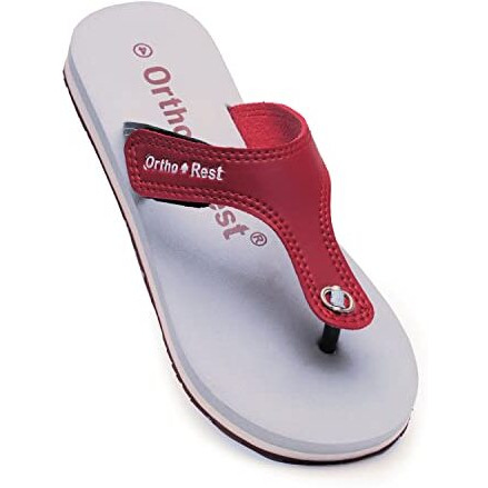 Ortho + Rest Extra Soft Doctor Flip Flop Footwear Orthopedic Slippers For Women & Girls Daily Use, Maroon - 6 UK